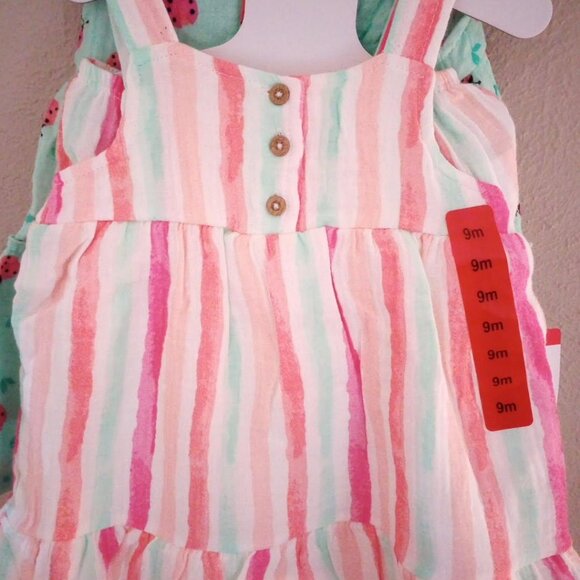 Koala Kids Baby Girls Size 9 Months 2 Pack Dress & Diaper Cover Set NWT - Picture 3 of 5